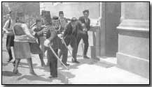 The arrest of Gavrilo Princip directly following the assassination of Archduke Franz Ferdinand