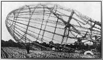 Marco de un zepelÃ­n derribado sobre Inglaterra, 23 de septiembre de 1916