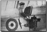 Reconnaissance camera attached to the side of a British plane