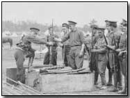 Canadian troops with Ross rifles, Ontario 1915