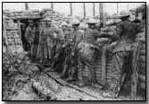 Trench replete with sandbags