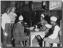 Convalescent Moroccan and Indochinese soldiers at hospital, Dinant