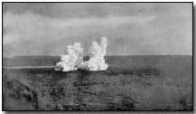 Typical gas shell bursting