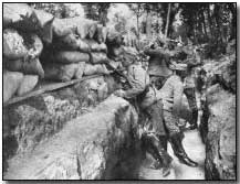 Dismounted German Hussars holding first-line trenches at Verdun