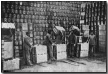 Thousands of cases of 75mm ammunition stored at Verdun