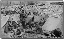 German prisoners in a French camp