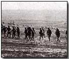 Russian soldiers abandoning their lines in Galicia