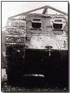 Front view of a British tank