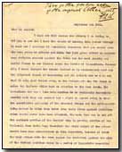 Photograph of Ashmead-Bartlett's original letter to British Prime Minister Herbert Asquith