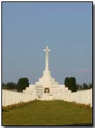 Cross of Remembrance at Tyne Cot CWGC Cemetery in Passchendaele