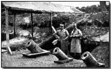 French dummy mortars, erected to mislead German airman